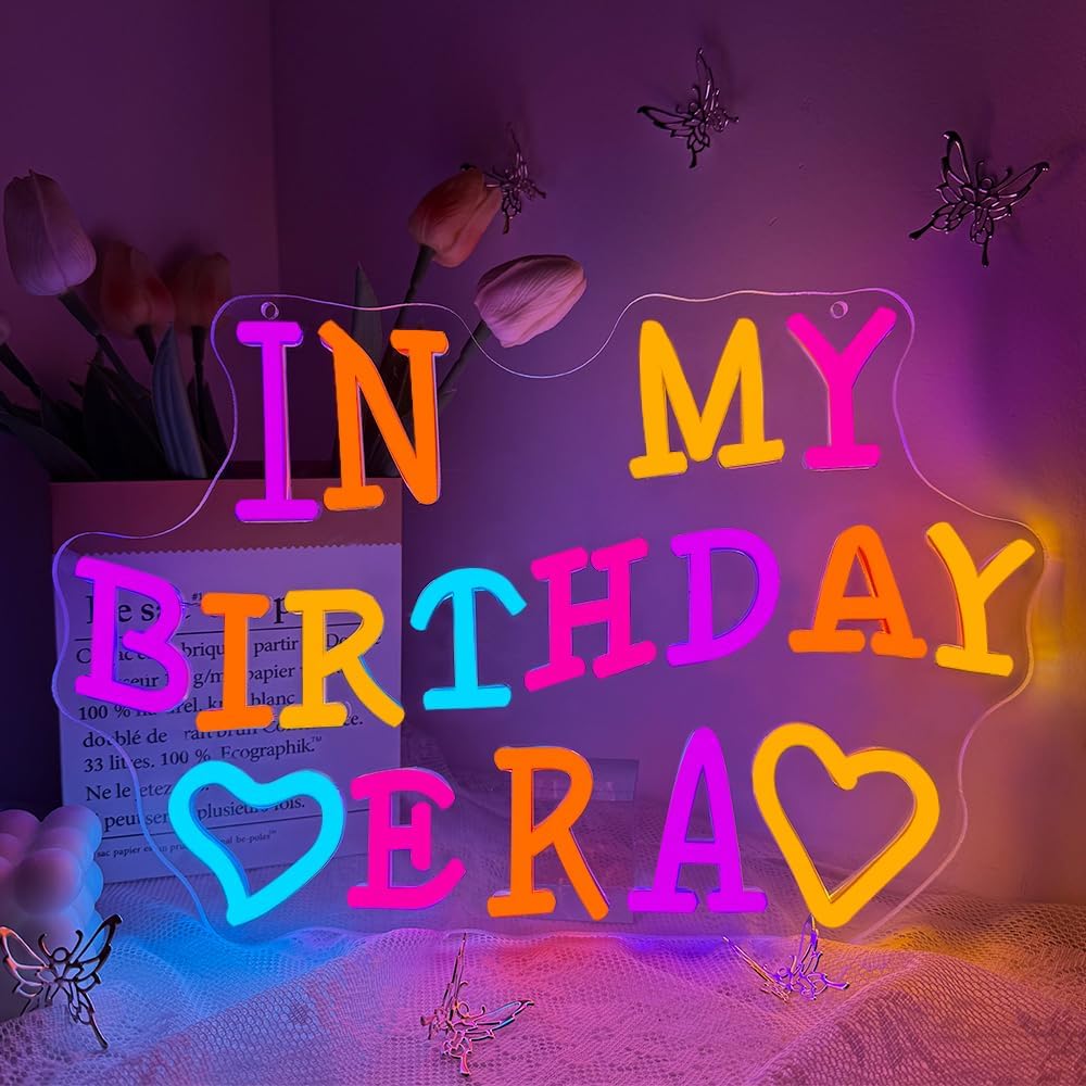 Happy Birthday Neon Sign USB P - Neon Sign Party recension och pris