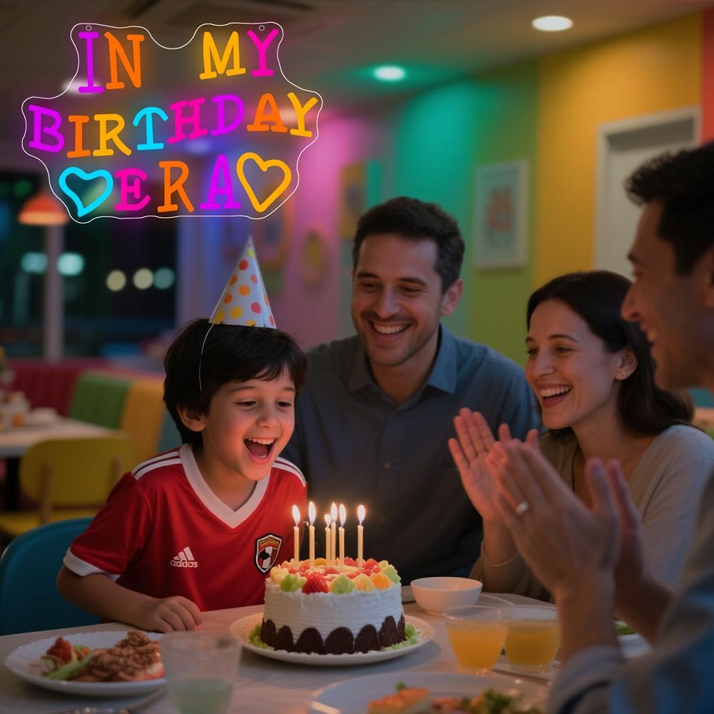 Happy Birthday Neon Sign USB P - Neon Sign Party recension och pris
