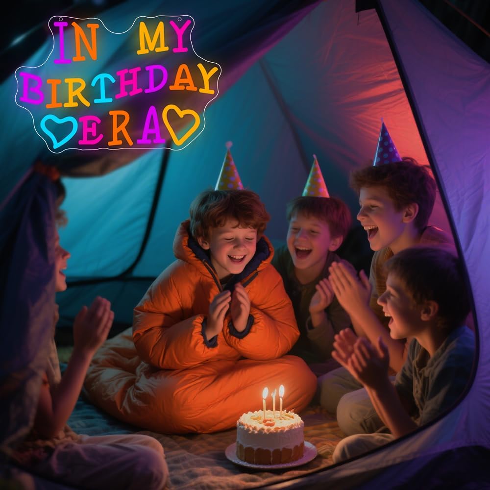 Happy Birthday Neon Sign USB P - Neon Sign Party recension och pris