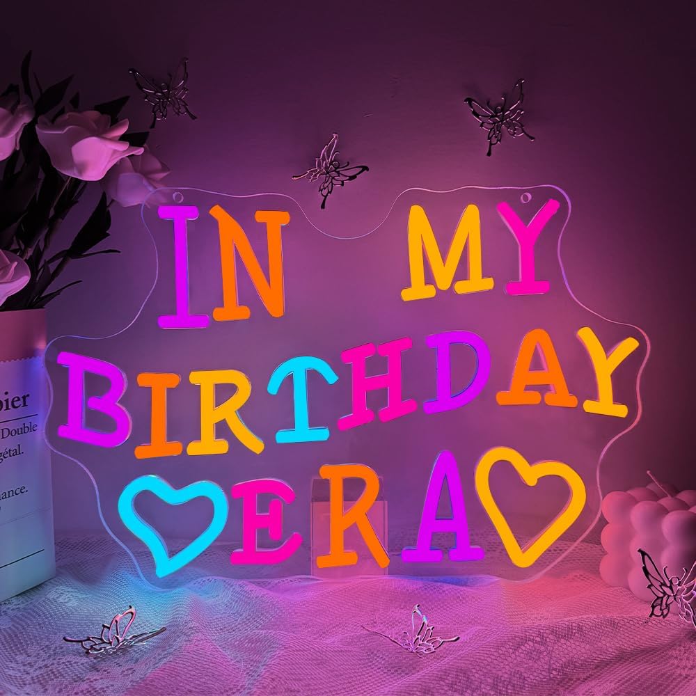 Happy Birthday Neon Sign USB P - Neon Sign Party recension och pris