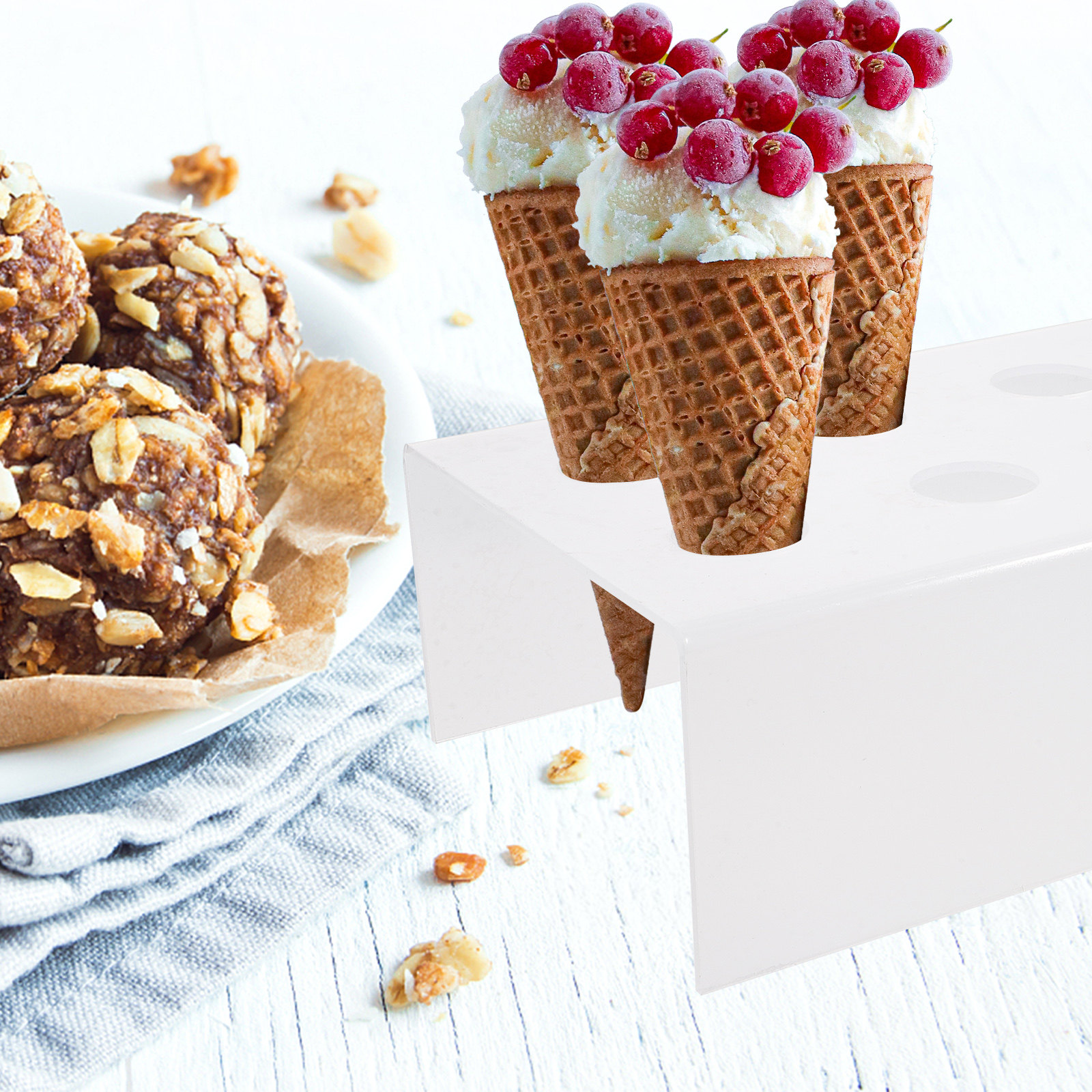 10-Hole Acrylic Ice Cream Cone - Cotton Candy Cone recension och pris