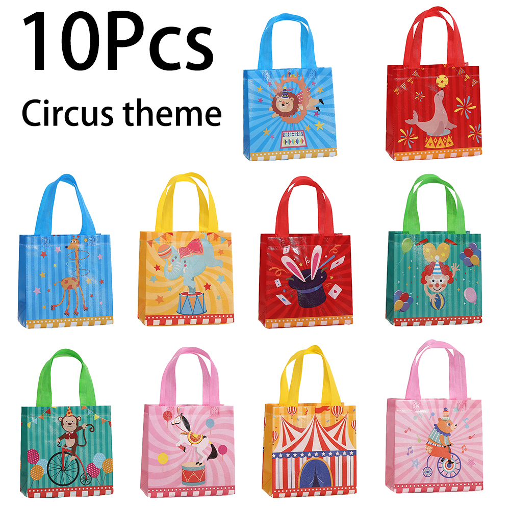 10Pcs Cute Circus Theme Non-wo - Event Party Shop recension och pris