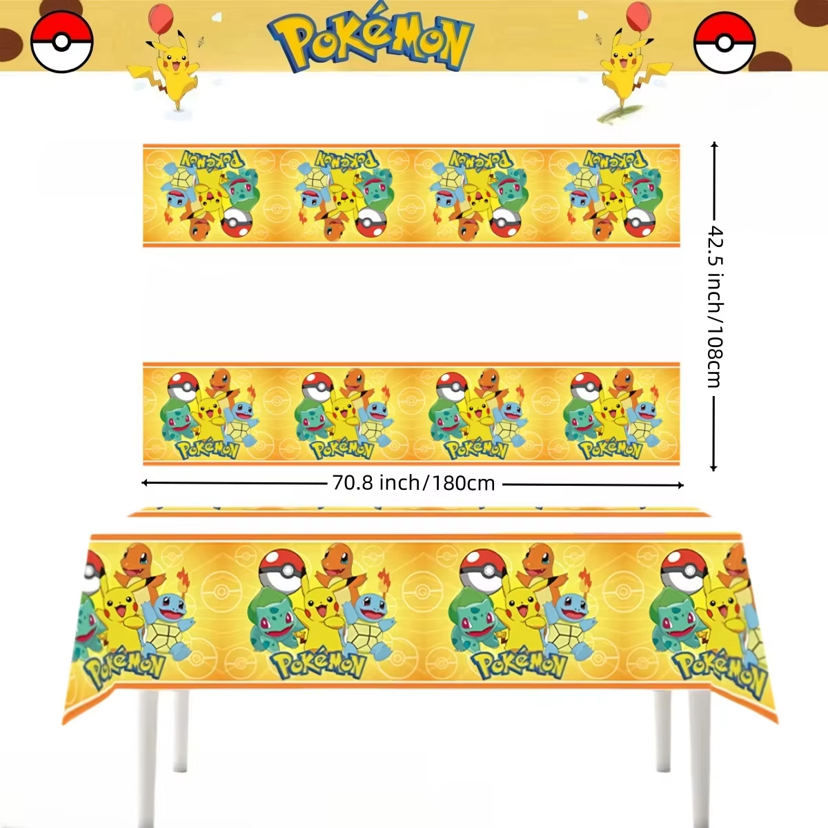 Pokemon Tablecloth Birthday Pa - Table Cloth Disposable recension och pris