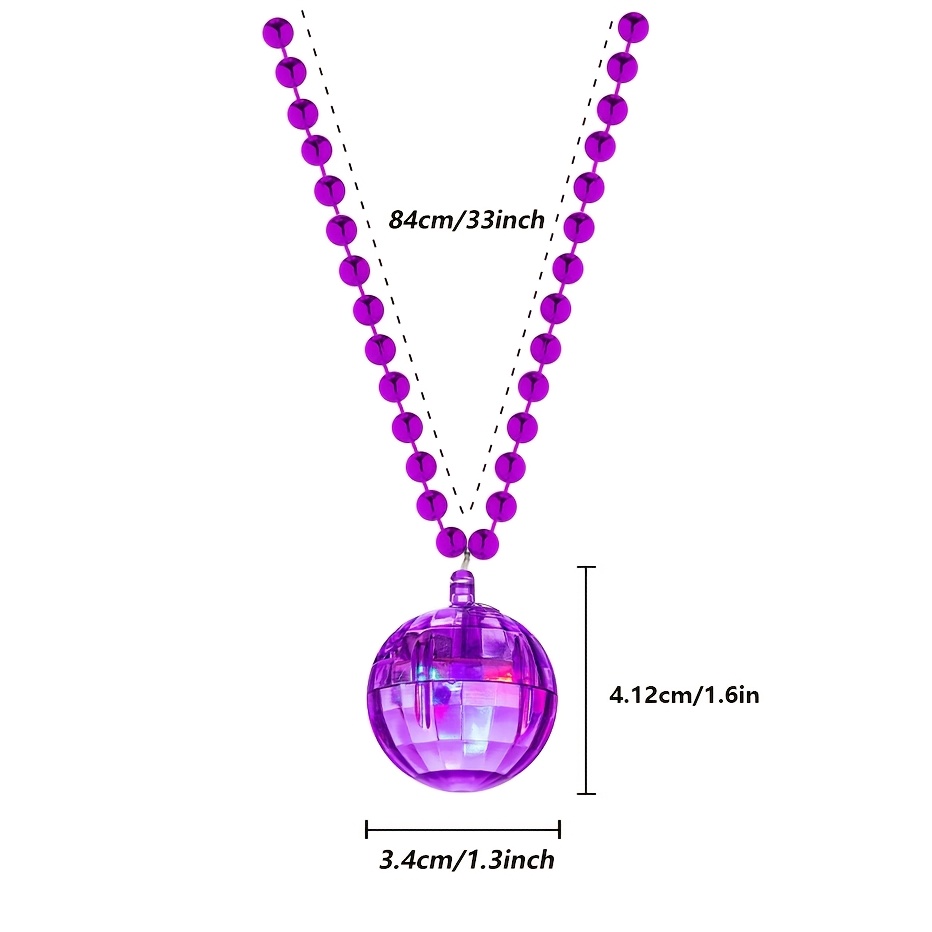 6Pcs LED Disco Ball Necklaces  - Cotton Candy Cone recension och pris