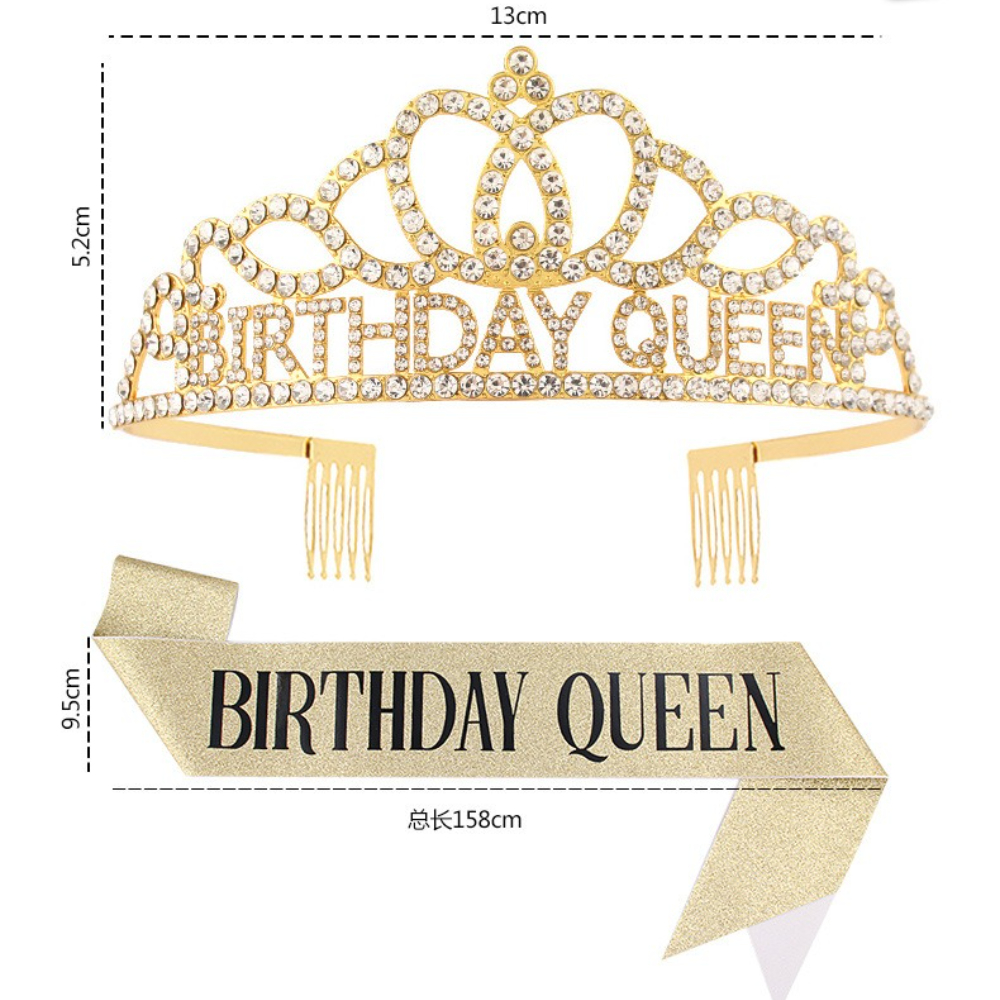 Rose Gold Glitter Birthday Que - Birthday Sash Glitter recension och pris