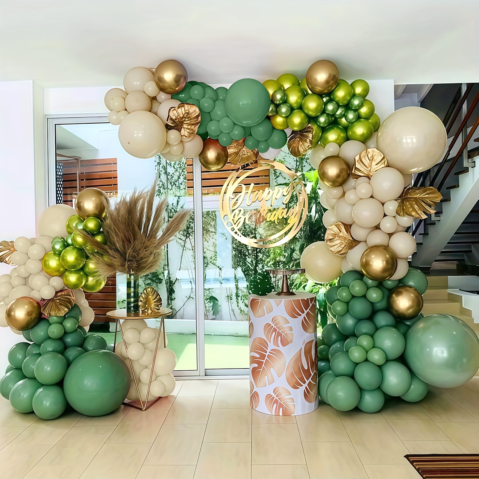 88pcs Sage Green & Golden Ball - Balloon Arch Kit recension och pris