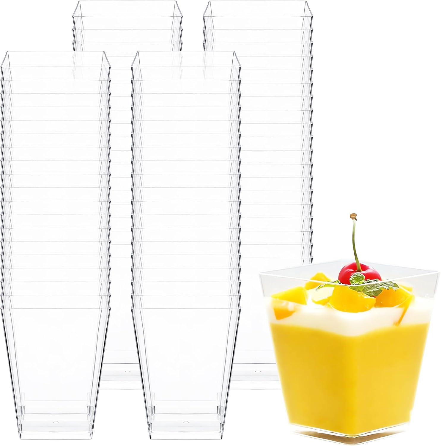 25/50/100 Pack 5oz Mini Desser - Plastic Cup 50Pcs recension och pris