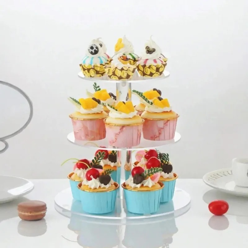 Clear Acrylic 3-5 Tier Cupcake - Cupcake Stand Tier recension och pris
