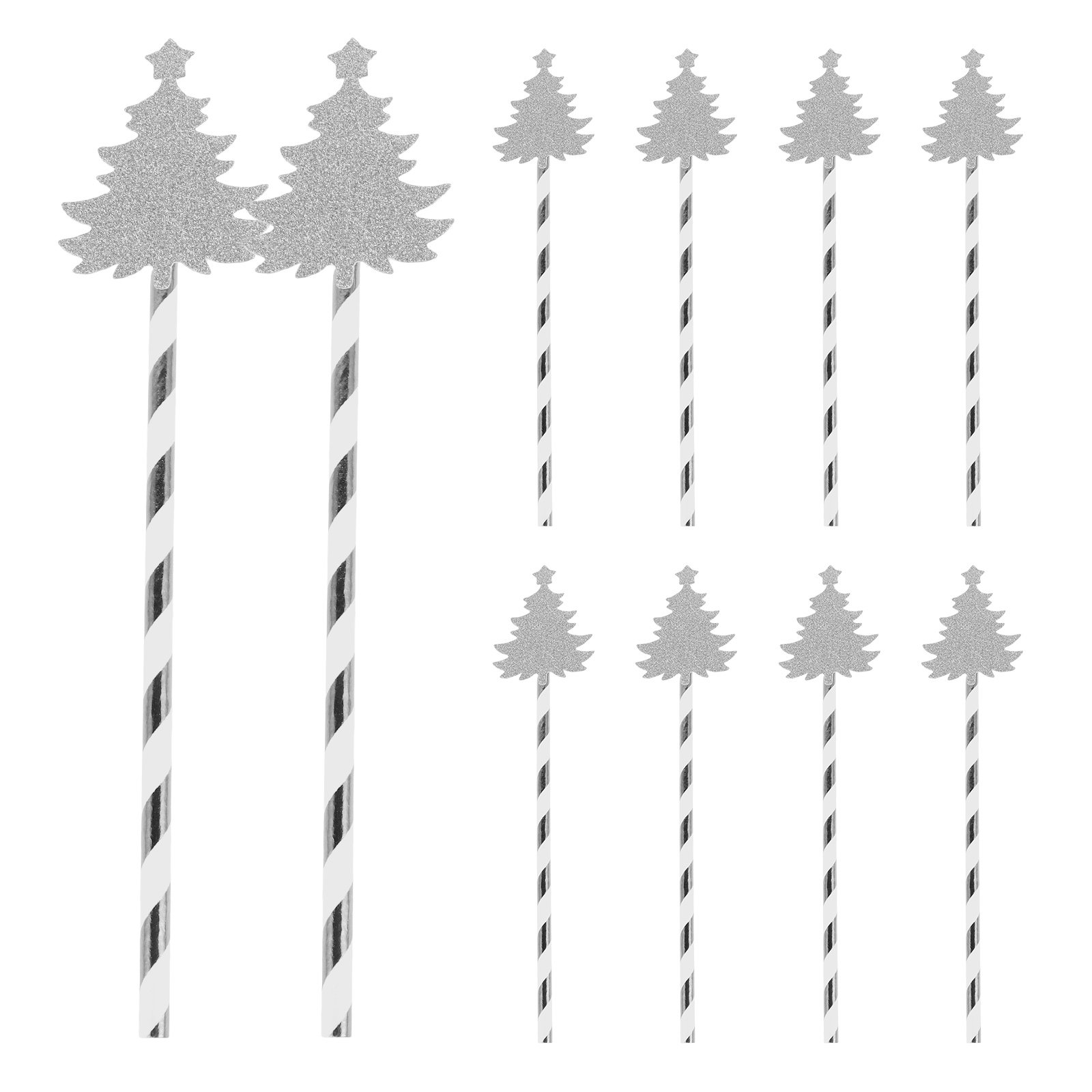 25Pcs Christmas Tree Design Pa - Paper Straw Color recension och pris