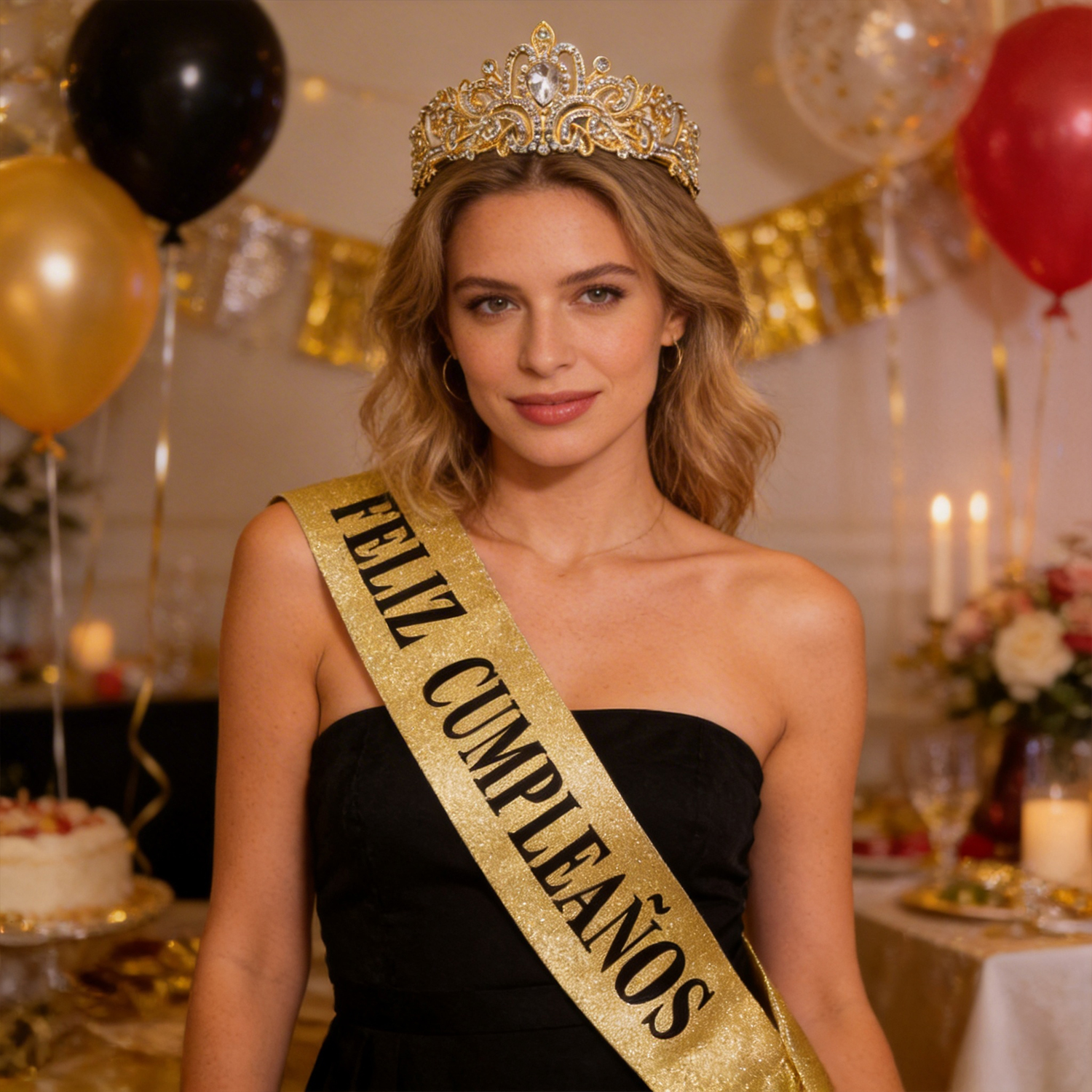 Gold Glitter Feliz Cumpleaños  - Birthday Sash Glitter recension och pris