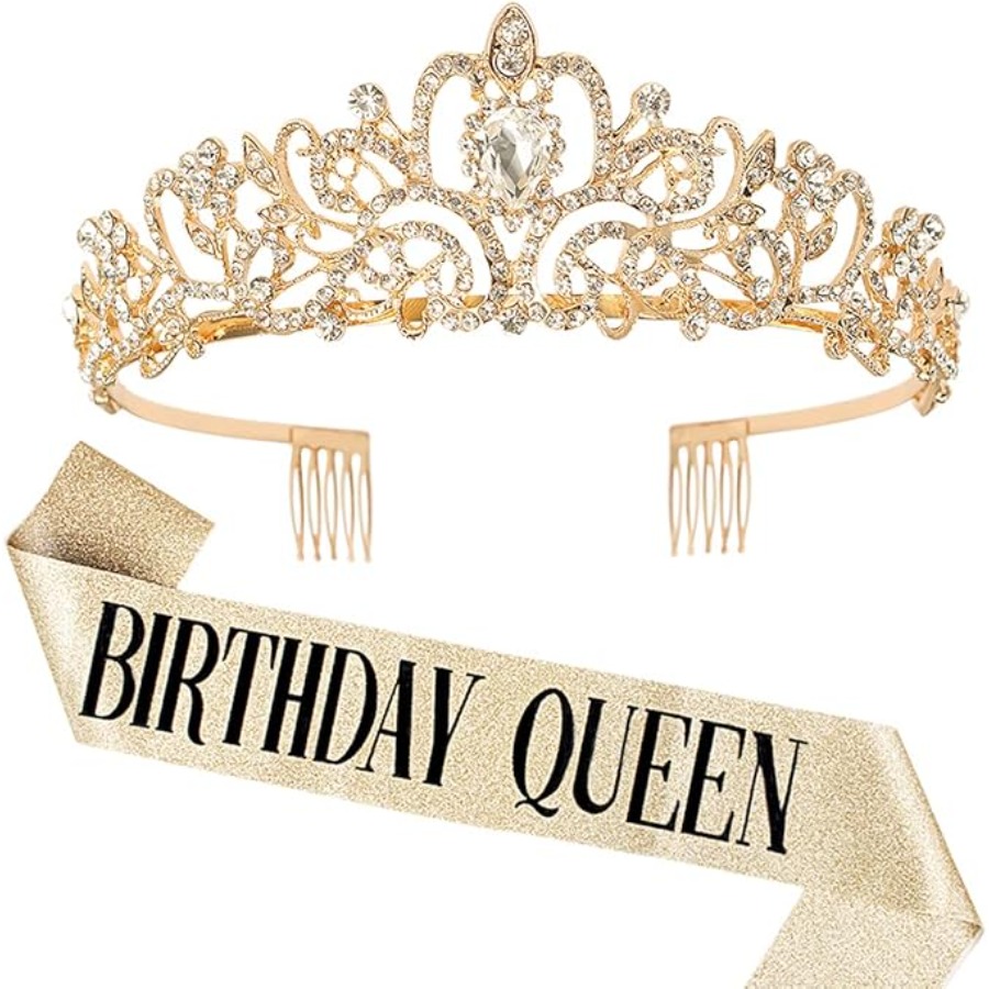 Birthday Queen Sash & Rhinesto - Birthday Sash Glitter recension och pris