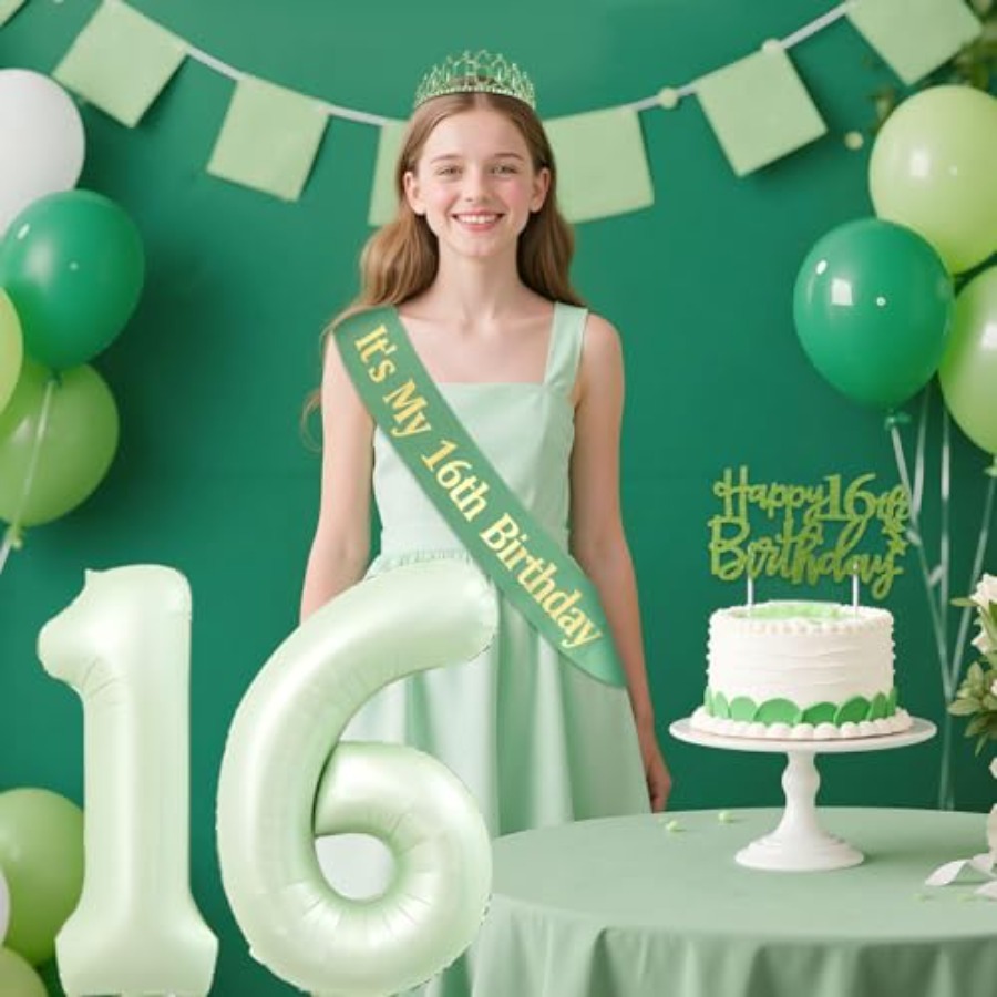 Birthday Decorations for Girls - Birthday Sash Glitter recension och pris