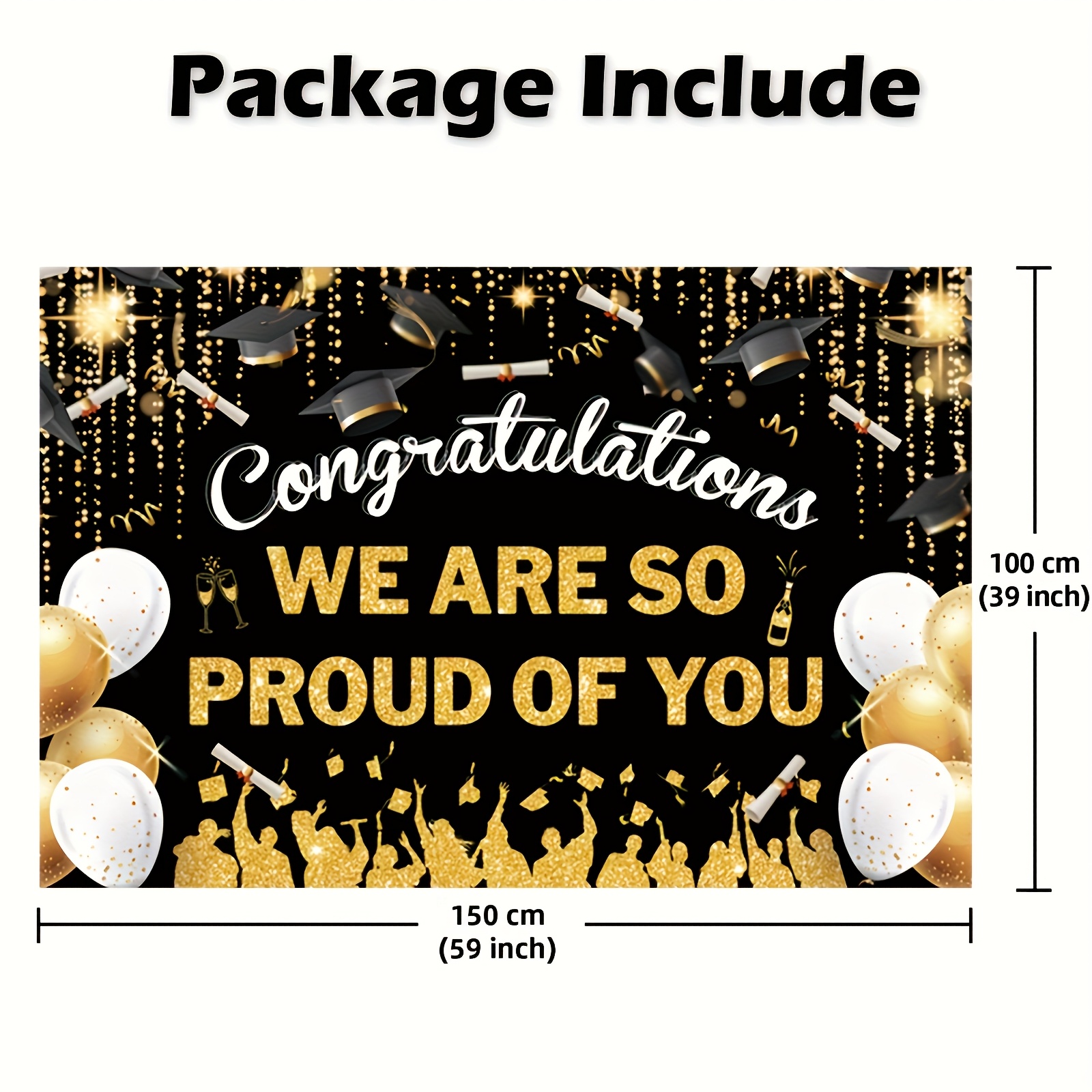 2D FlatGraduation Party Banner - Party Banner Gold recension och pris