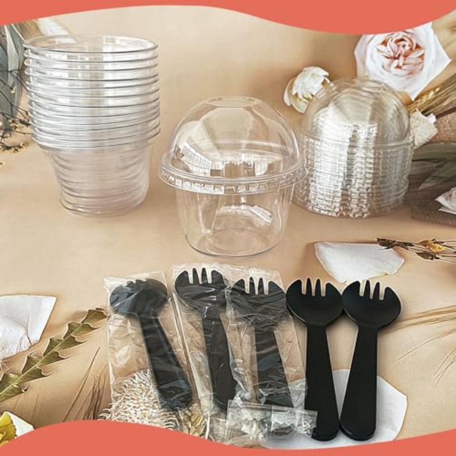 100Pcs Plastic Dessert Cups, 5 - Plastic Cup 50Pcs recension och pris