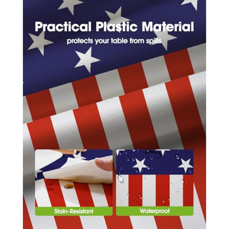 4th of July USA 250th Annivers - Table Cloth Disposable recension och pris