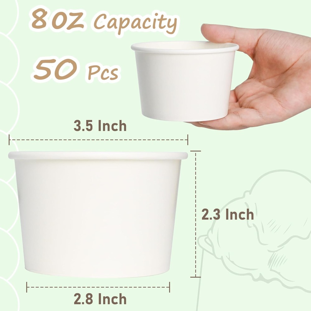 50pcs 8oz Disposable Paper Cup - Plastic Cup 50Pcs recension och pris