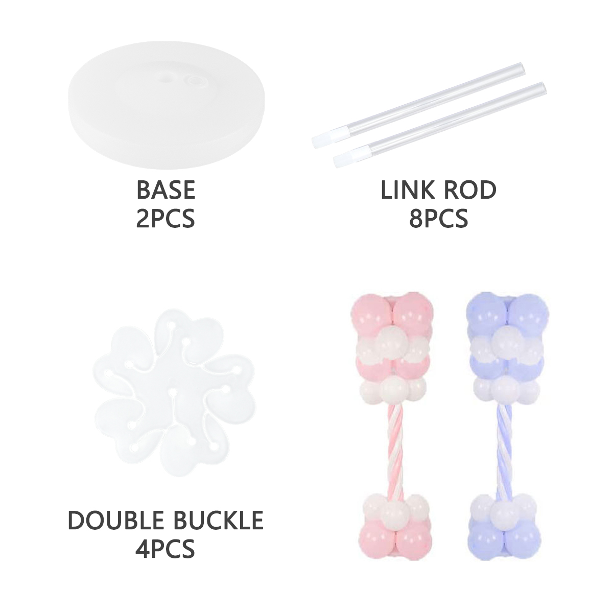 2Sets Balloon Column Stand Kit - Balloon Arch Kit recension och pris
