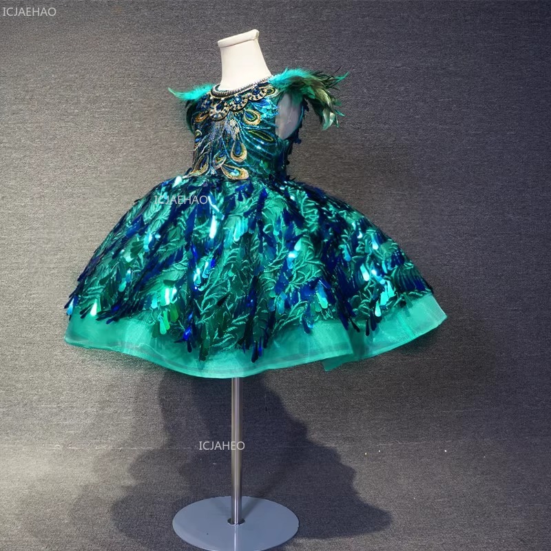 Kids Girls Green Sequin Short  - Glitter Tablecloth recension och pris