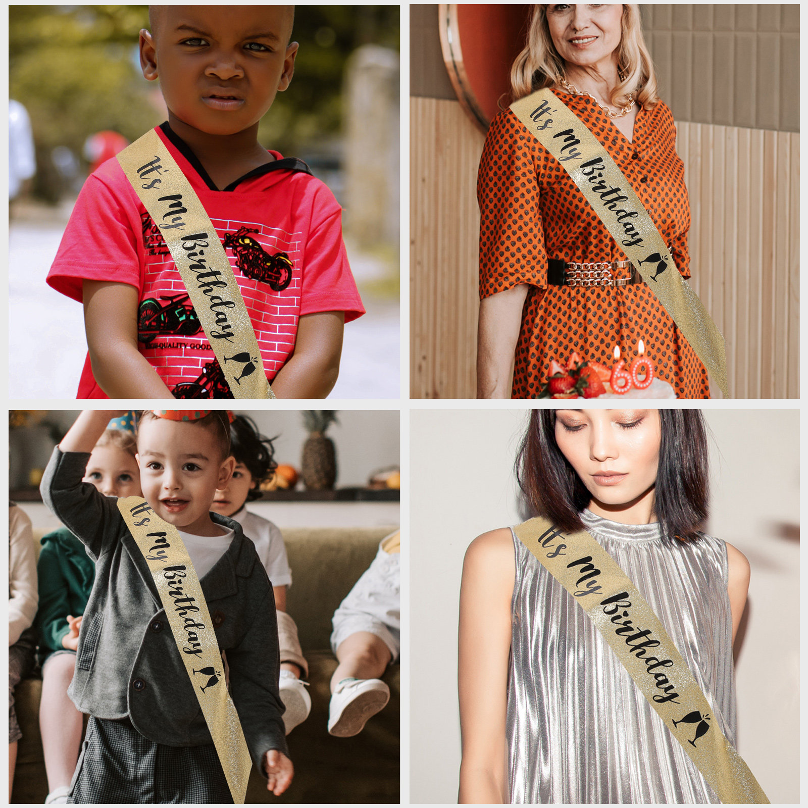 1Pcs Birthday Party Sash Glitt - Birthday Sash Glitter recension och pris