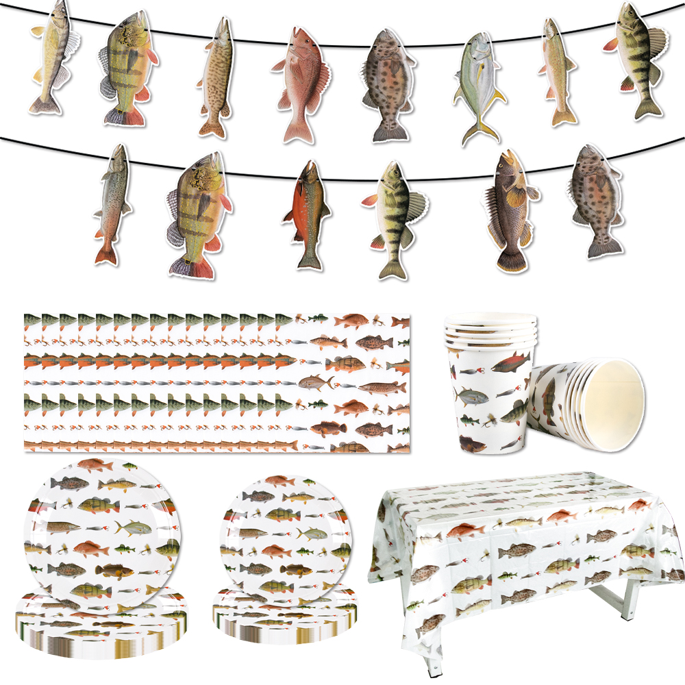 Fishing Themed Party Disposabl - Table Cloth Disposable recension och pris