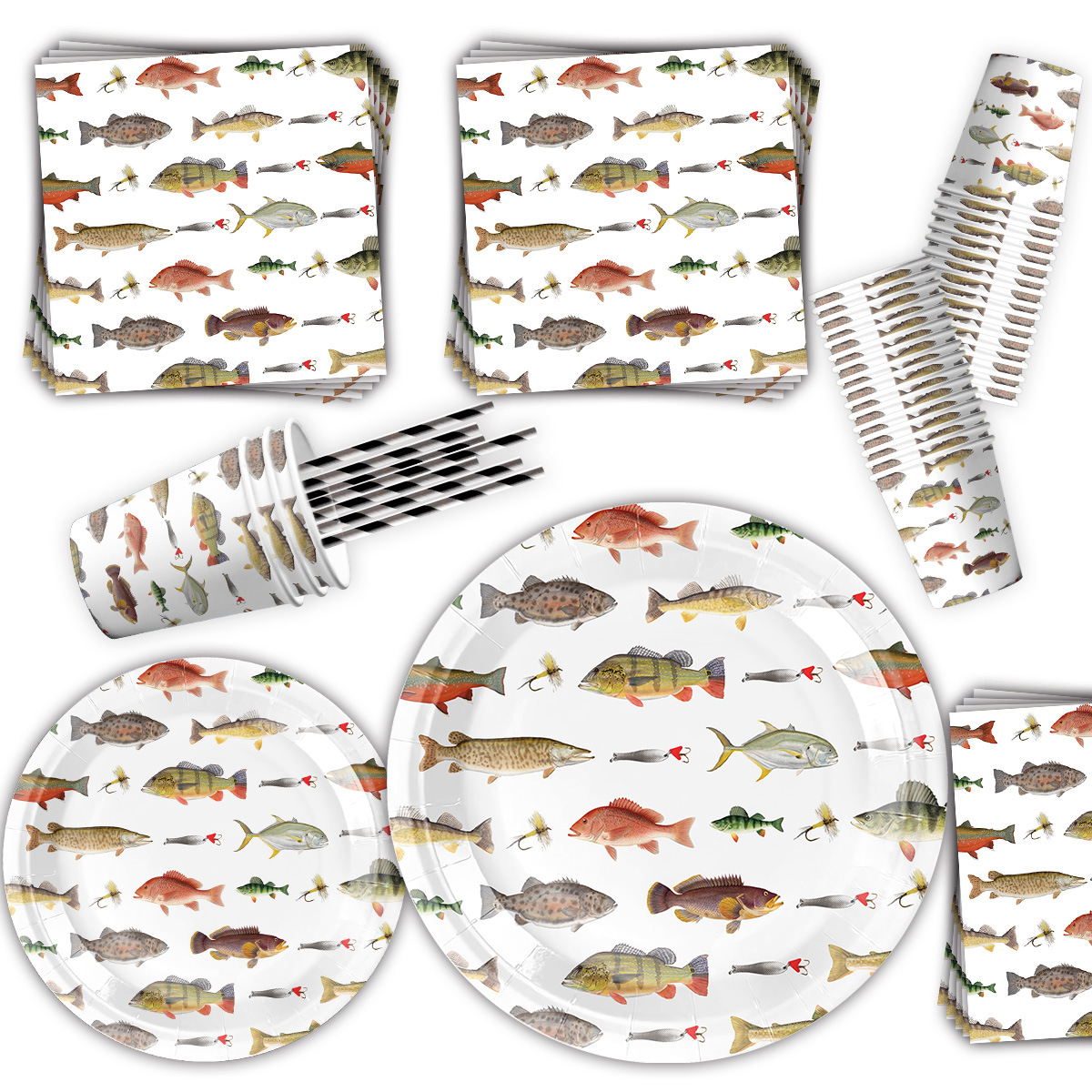 Fishing Themed Party Disposabl - Table Cloth Disposable recension och pris