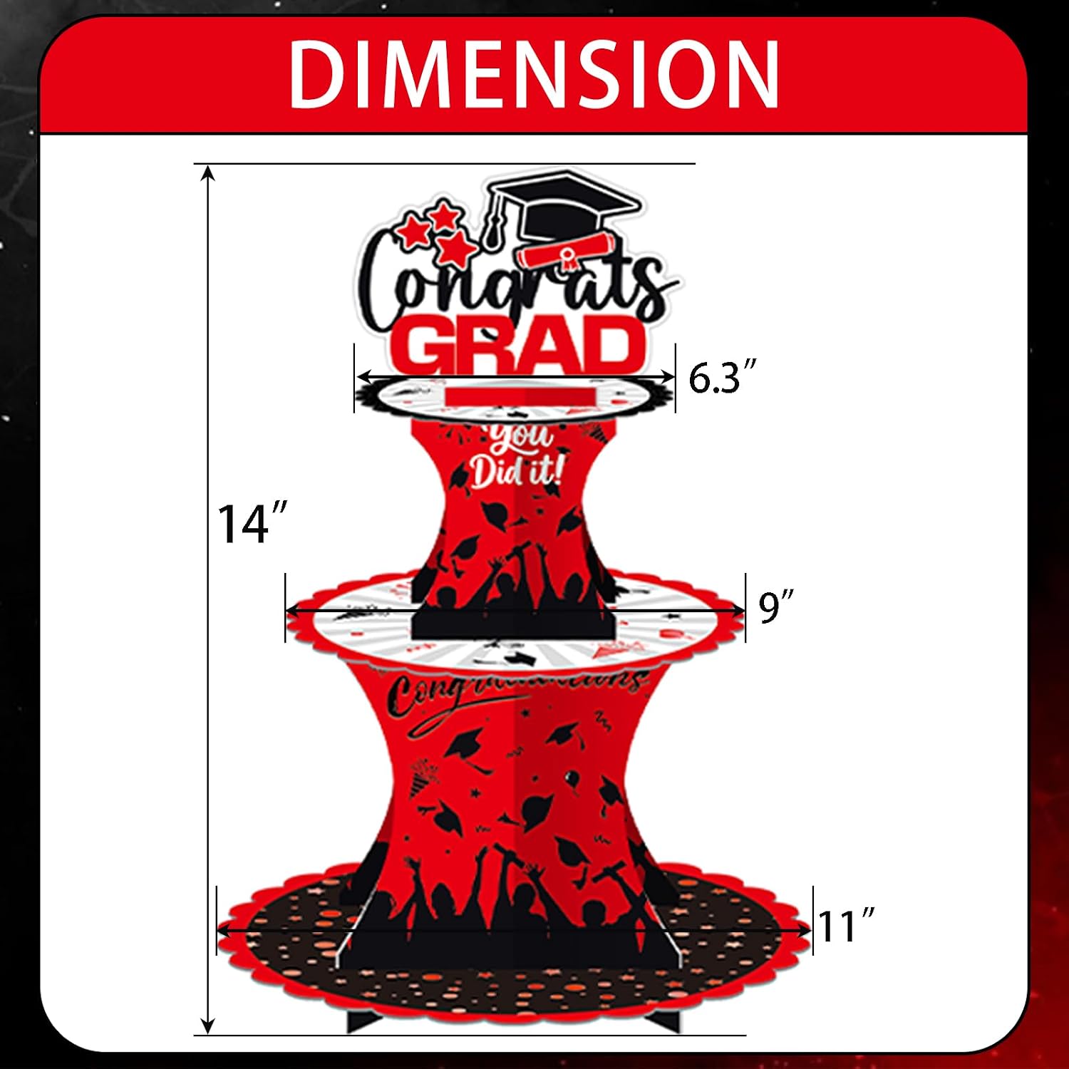 Homiva Store Graduation Cupcak - Cupcake Stand Tier recension och pris