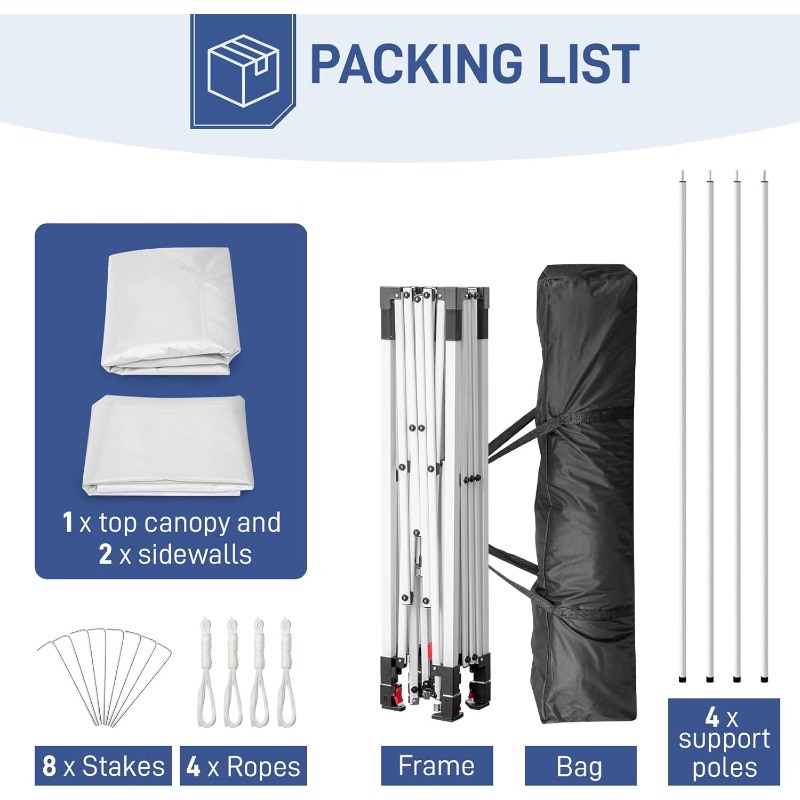 10X10Ft Pop Up Canopy Tent Ins - Event & Party Supply Photos recension och pris
