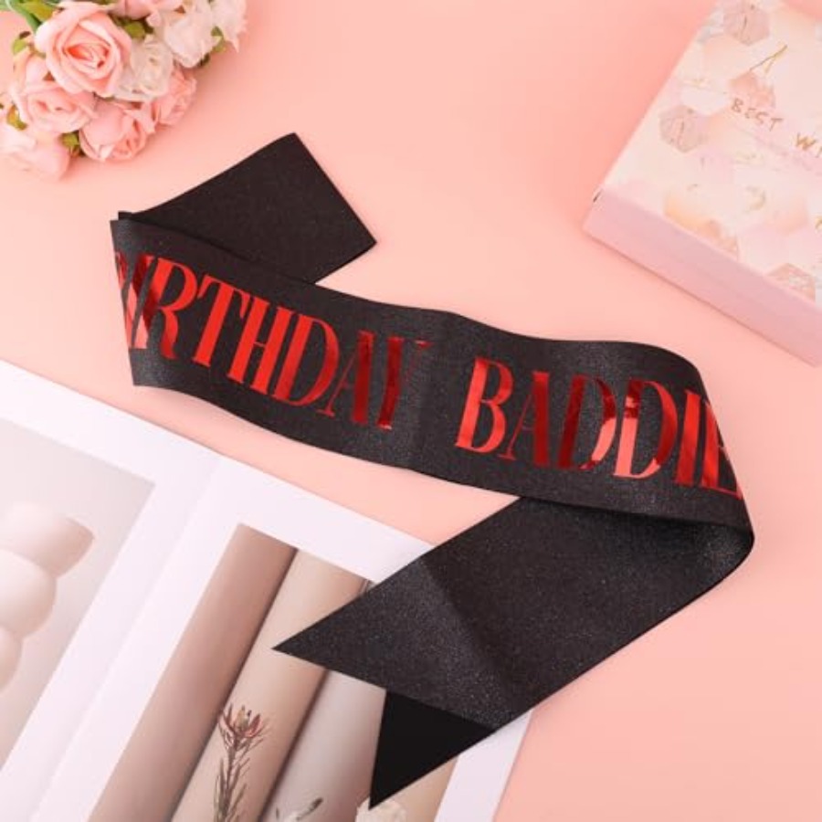 Birthday Baddie Sash, Glitter  - Birthday Sash Glitter recension och pris