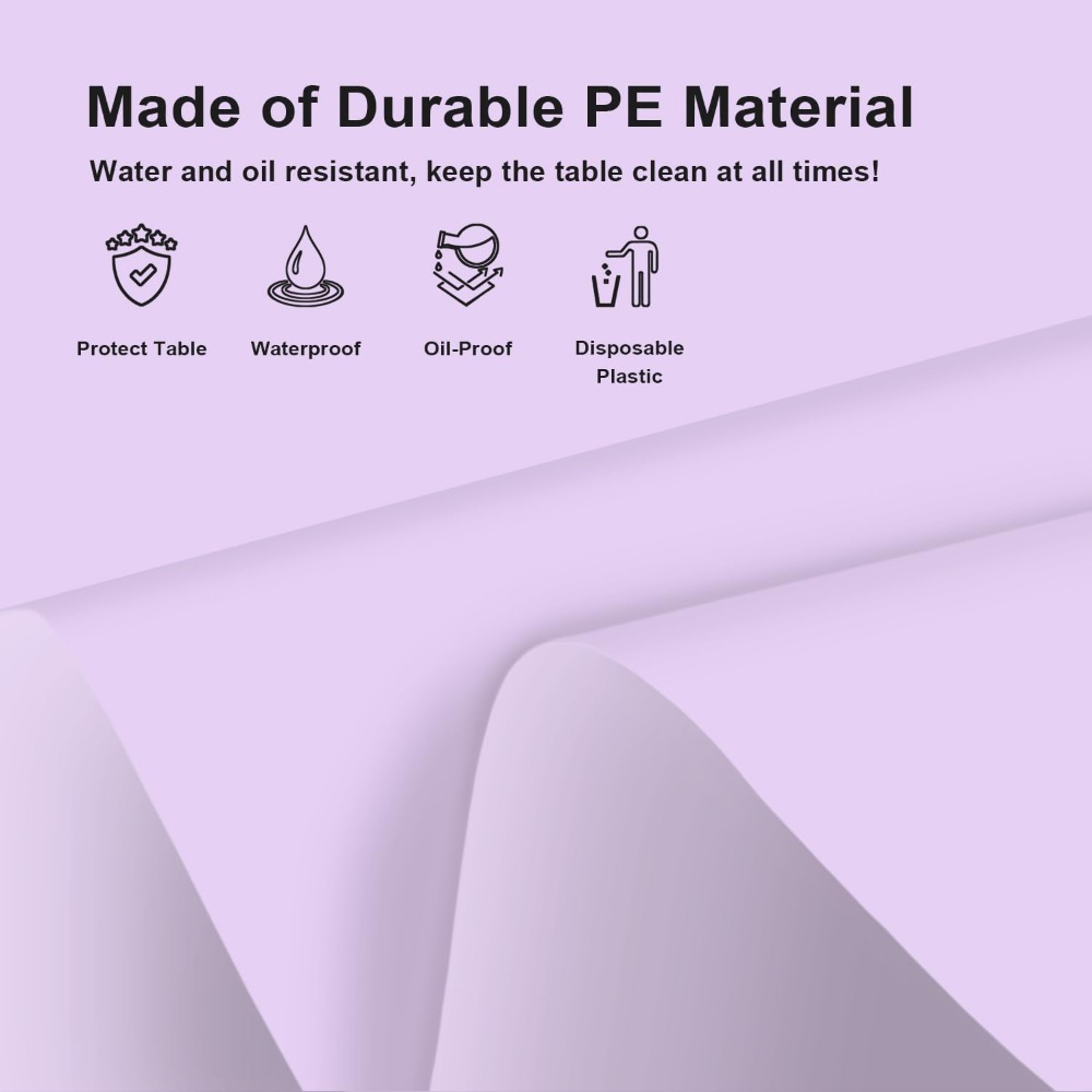 Light Purple Disposable Tablec - Table Cloth Disposable recension och pris