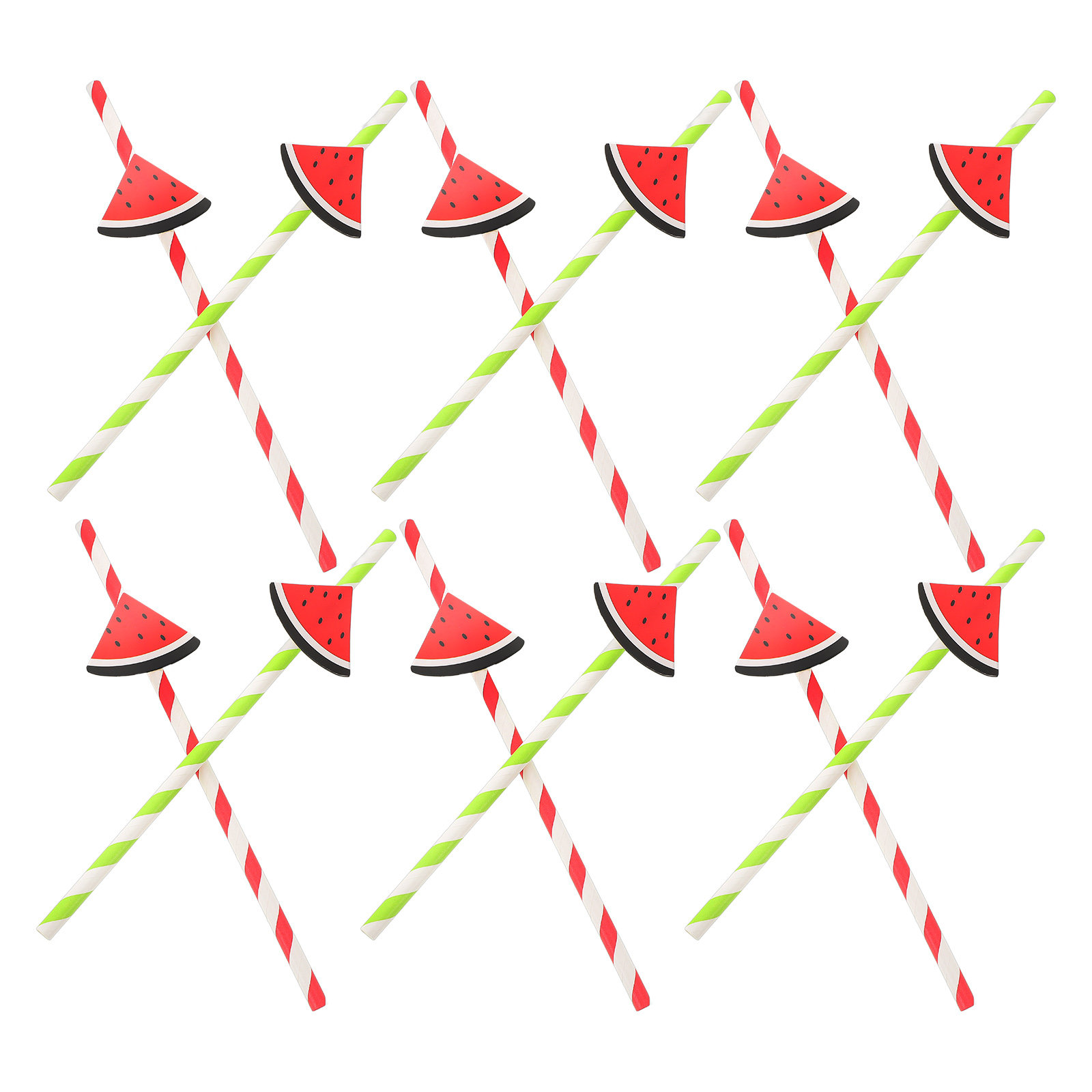 40Pcs Watermelon Disposable Pa - Paper Straw Color recension och pris
