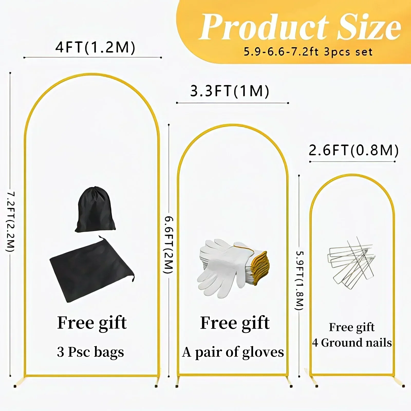EU Warehouse Gold Metal Balloo - Balloon Arch Kit recension och pris
