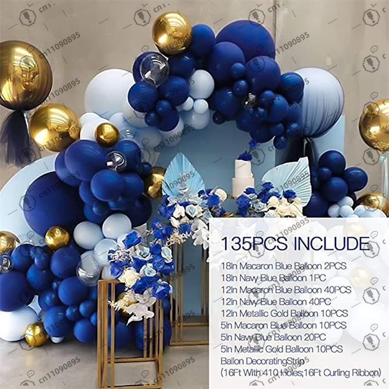 Macaron Blue Balloon Wedding B - Balloon Arch Kit recension och pris