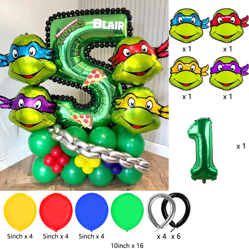 Ninja Turtles Themed Balloon A - Balloon Arch Kit recension och pris