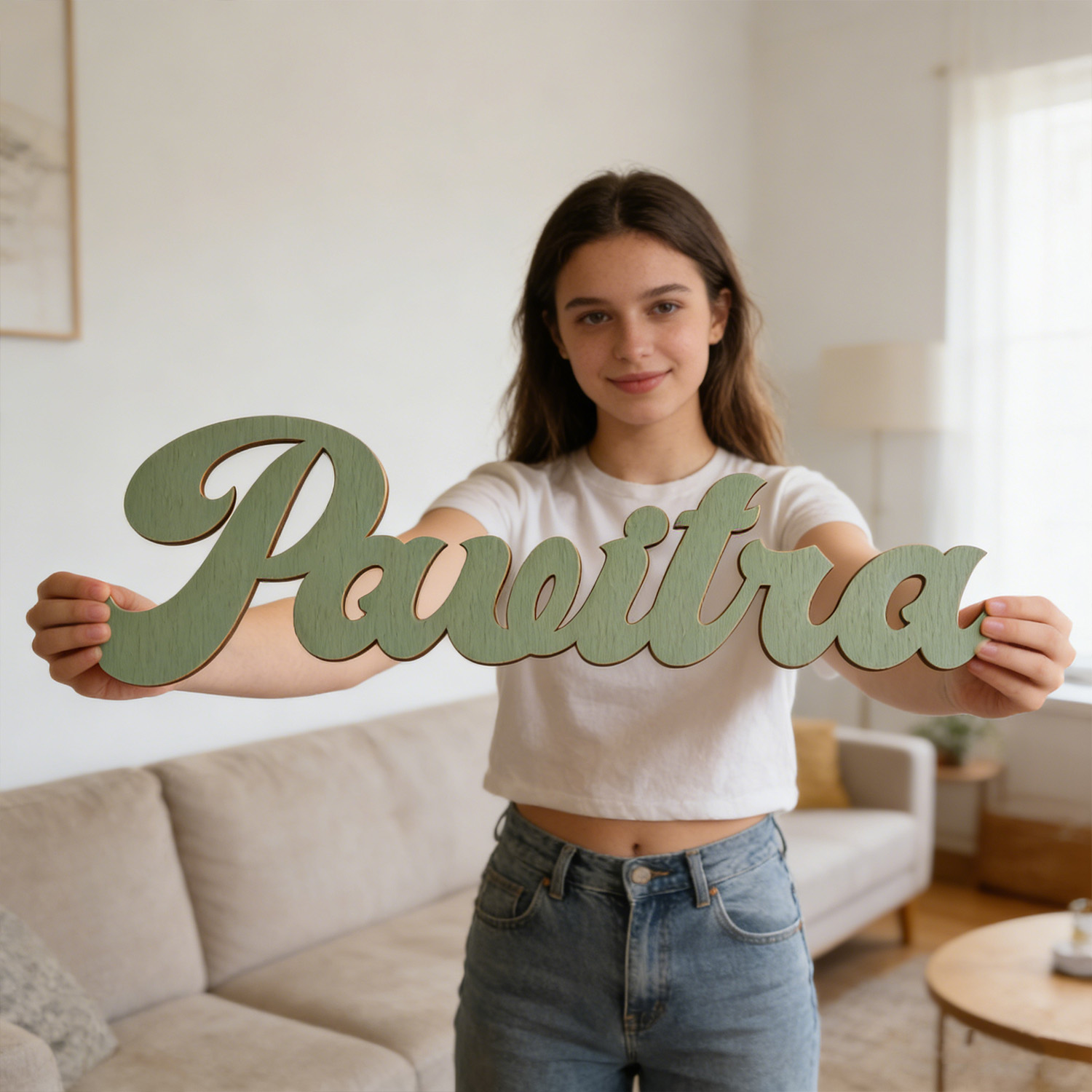 1pc Customized wooden wall dec - Eve Party recension och pris
