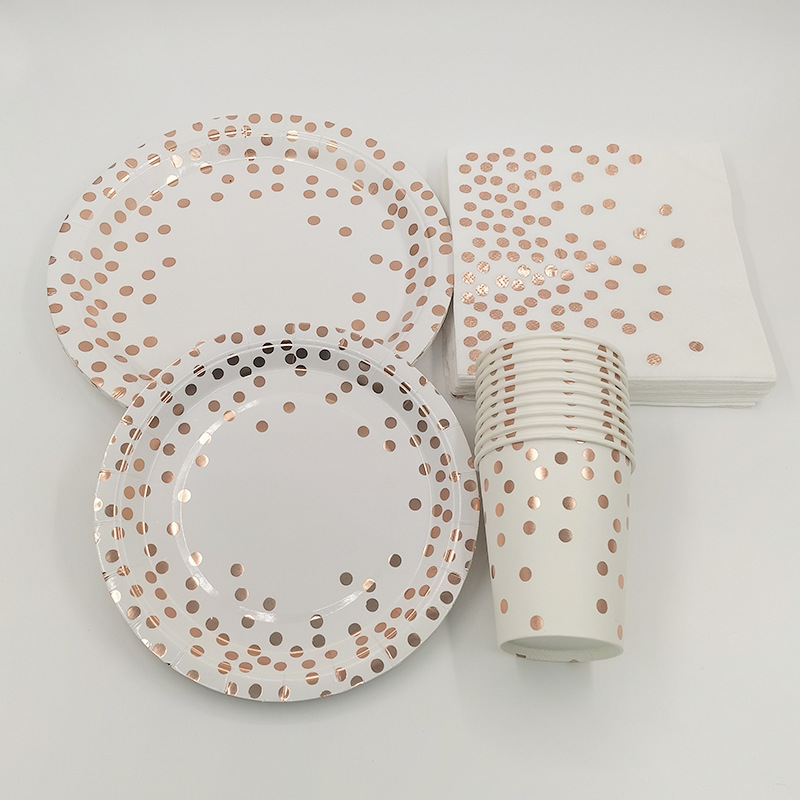 Rose Gold Party Tableware Kit  - Paper Straw Color recension och pris
